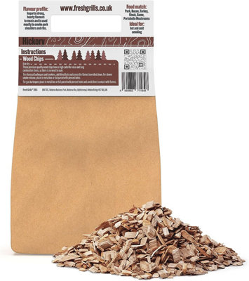 Fresh Grills Smokehouse Essentials Wood Chips 0.7kg -Hickory