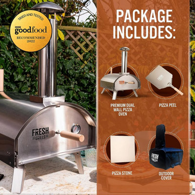 Fresh Grills Steel Outdoor Dual Wall Premium Pizza Oven