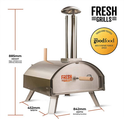 Fresh Grills Steel Outdoor Dual Wall Premium Pizza Oven