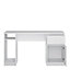 Fribo 1 door 1 drawer twin pedestal desk in White