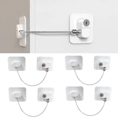 Fridge Lock 4 Pack Refrigerator Lock for Kids with Keys Child Locks for ...