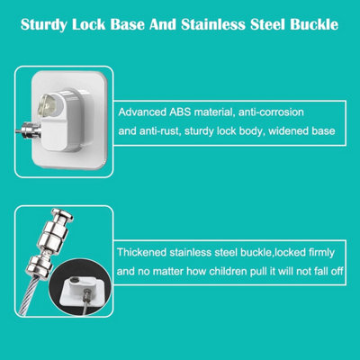 Cupboard Locks For Children Childproof Fridge Door Lock, Fridge Freezer Latch For Toddlers And Child Locks For Kitchen Cupboards