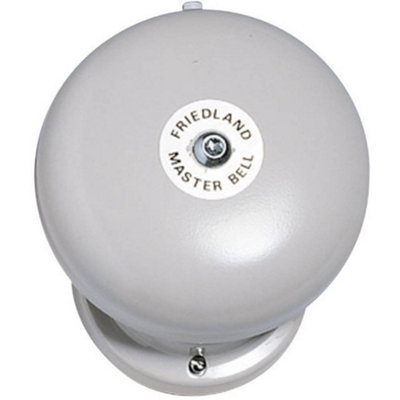 Friedland Industrial Bell 220/240V 100dB in Grey - Perfect for Businesses and Homes