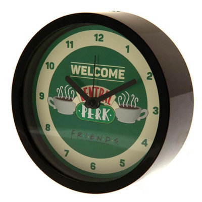 Friends Central Perk Analogue Desk Clock Black/Green/Beige (One Size)