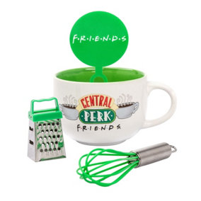 Friends Central Perk Mug and Stencil Set Green/White (One Size)