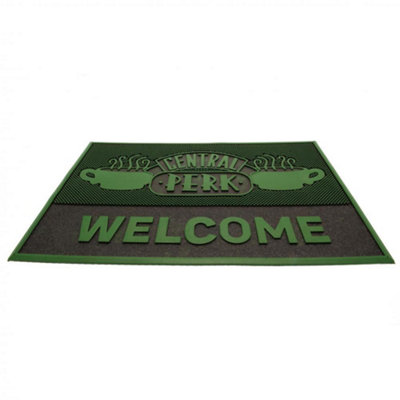 Friends Central Perk Welcome Door Mat Green (One Size)