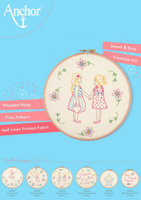 FRIENDS FOR EVER - Embroidery Kit with Hoop: Friends for Ever - Anchor