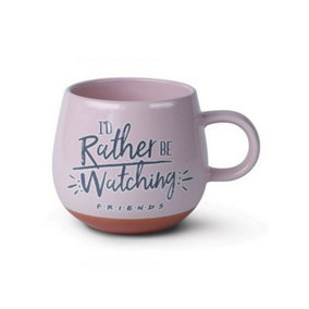 Friends Id Rather Be Watching Round Mug Pink/Grey (One Size)