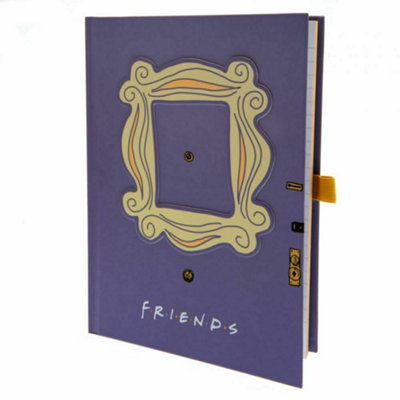 Friends Premium Frame Faux Leather A5 Notebook Purple (One Size)