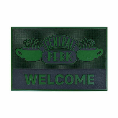 Friends Rubber Central Perk Door Mat Green/Grey (One Size)