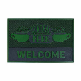 Friends Rubber Central Perk Door Mat Green/Grey (One Size)