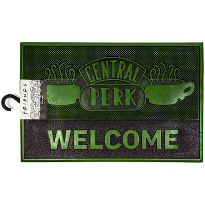 Friends Rubber Central Perk Door Mat Green (One Size)