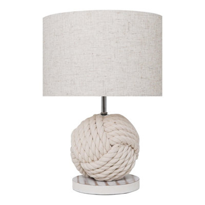 Frist Choice Lighting - Zena Natural Rope and White Wash Table Lamp