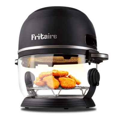 Fritaire Self Cleaning Glass Bowl Halogen 4.2L Air Fryer Teflon BPA Free Rotisserie Roast