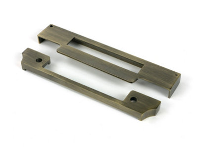 From The Anvil Aged Brass  1/2" Rebate Kit for Euro Sash Lock