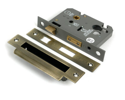 From The Anvil Aged Brass 2 1/2" Euro Profile Sash Lock