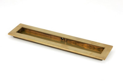 From The Anvil Aged Brass 250mm Plain Rectangular Pull