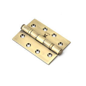 From The Anvil Aged Brass 4 Inch Ball Bearing Butt Hinge (pair) ss