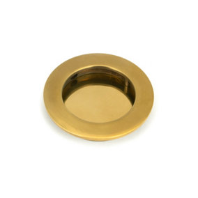From The Anvil Aged Brass 75mm Plain Round Pull