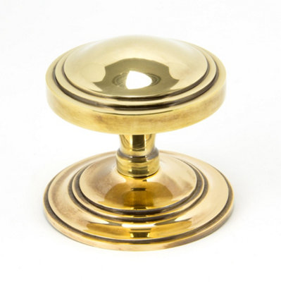 From The Anvil Aged Brass Art Deco Centre Door Knob
