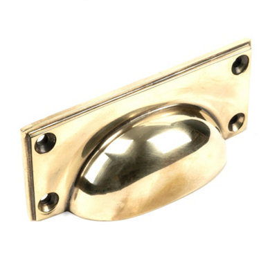 From The Anvil Aged Brass Art Deco Drawer Pull