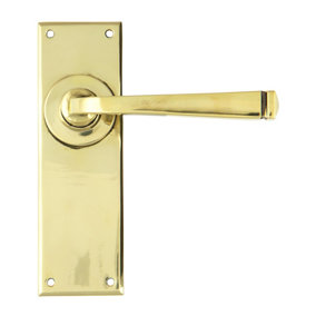 From The Anvil Aged Brass Avon Lever Latch Set