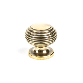 From The Anvil Aged Brass Beehive Cabinet Knob 30mm