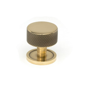 From The Anvil Aged Brass Brompton Cabinet Knob - 32mm (Plain)