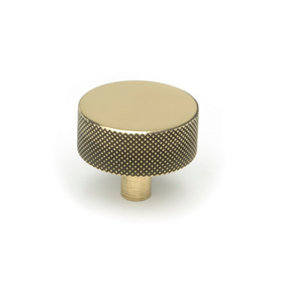 From The Anvil Aged Brass Brompton Cabinet Knob - 38mm (No rose)