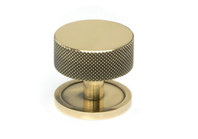 From The Anvil Aged Brass Brompton Cabinet Knob - 38mm (Plain)