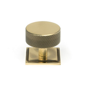 From The Anvil Aged Brass Brompton Cabinet Knob - 38mm (Square)