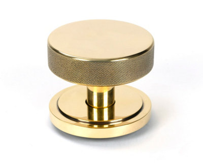 From The Anvil Aged Brass Brompton Centre Door Knob (Art Deco)