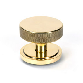 From The Anvil Aged Brass Brompton Centre Door Knob (Art Deco)