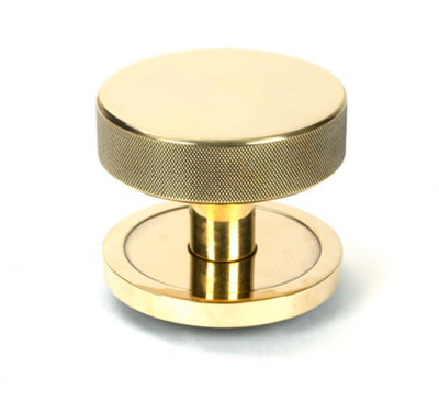 From The Anvil Aged Brass Brompton Centre Door Knob (Plain)