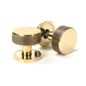 From The Anvil Aged Brass Brompton Mortice/Rim Knob Set (Plain)