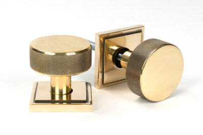 From The Anvil Aged Brass Brompton Mortice/Rim Knob Set (Square)