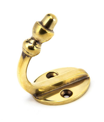 From The Anvil Aged Brass Coat Hook
