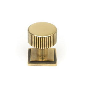 From The Anvil Aged Brass Judd Cabinet Knob - 25mm (Square)