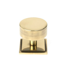 From The Anvil Aged Brass Kelso Cabinet Knob - 38mm (Square)