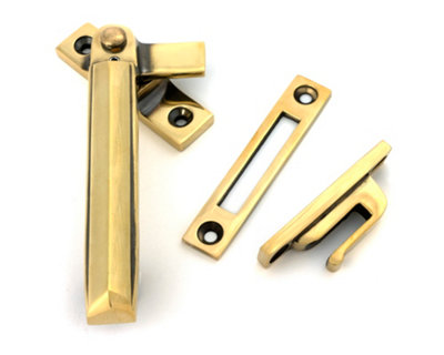 From The Anvil Aged Brass Locking Art Deco Fastener - LH