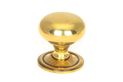 From The Anvil Aged Brass Mushroom Cabinet Knob 38mm