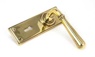 From The Anvil Aged Brass Newbury Lever Lock Set