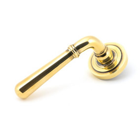 From The Anvil Aged Brass Newbury Lever on Rose Set (Art Deco)