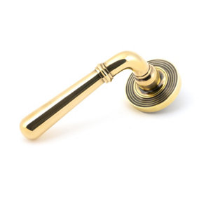 From The Anvil Aged Brass Newbury Lever on Rose Set (Beehive) - Unsprung