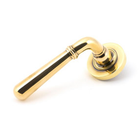 From The Anvil Aged Brass Newbury Lever on Rose Set (Plain)