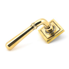 From The Anvil Aged Brass Newbury Lever on Rose Set (Square) - Unsprung