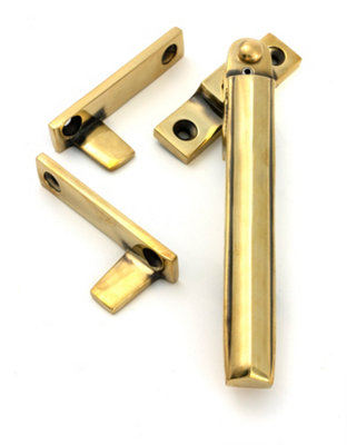 From The Anvil Aged Brass Night-Vent Locking Art Deco Fastener
