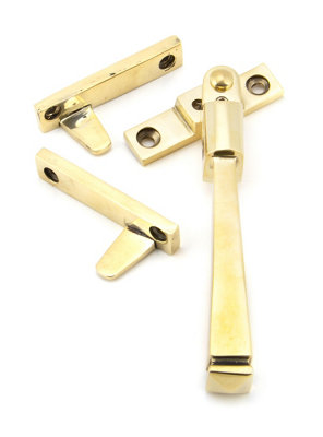 From The Anvil Aged Brass Night-Vent Locking Avon Fastener