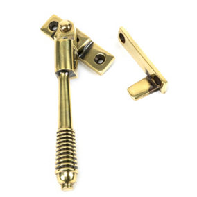 From The Anvil Aged Brass Night-Vent Locking Reeded Fastener