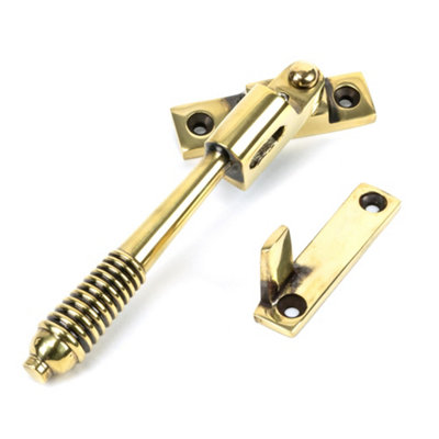 From The Anvil Aged Brass Night-Vent Locking Reeded Fastener